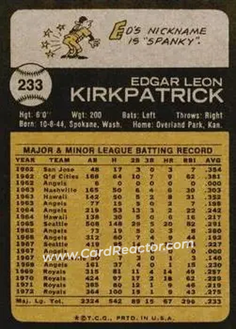 Back of Ed Kirkpatrick