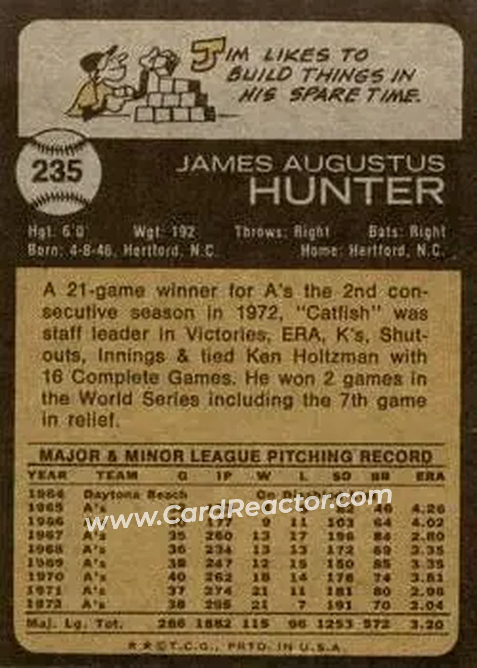 Back of Jim Hunter
