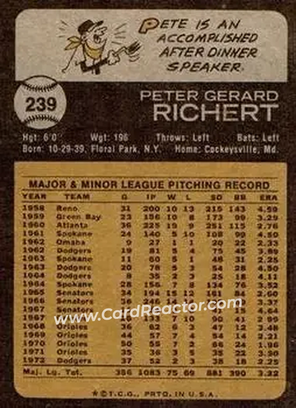 Back of Pete Richert