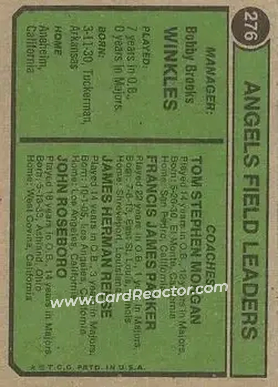 Back of Card #276