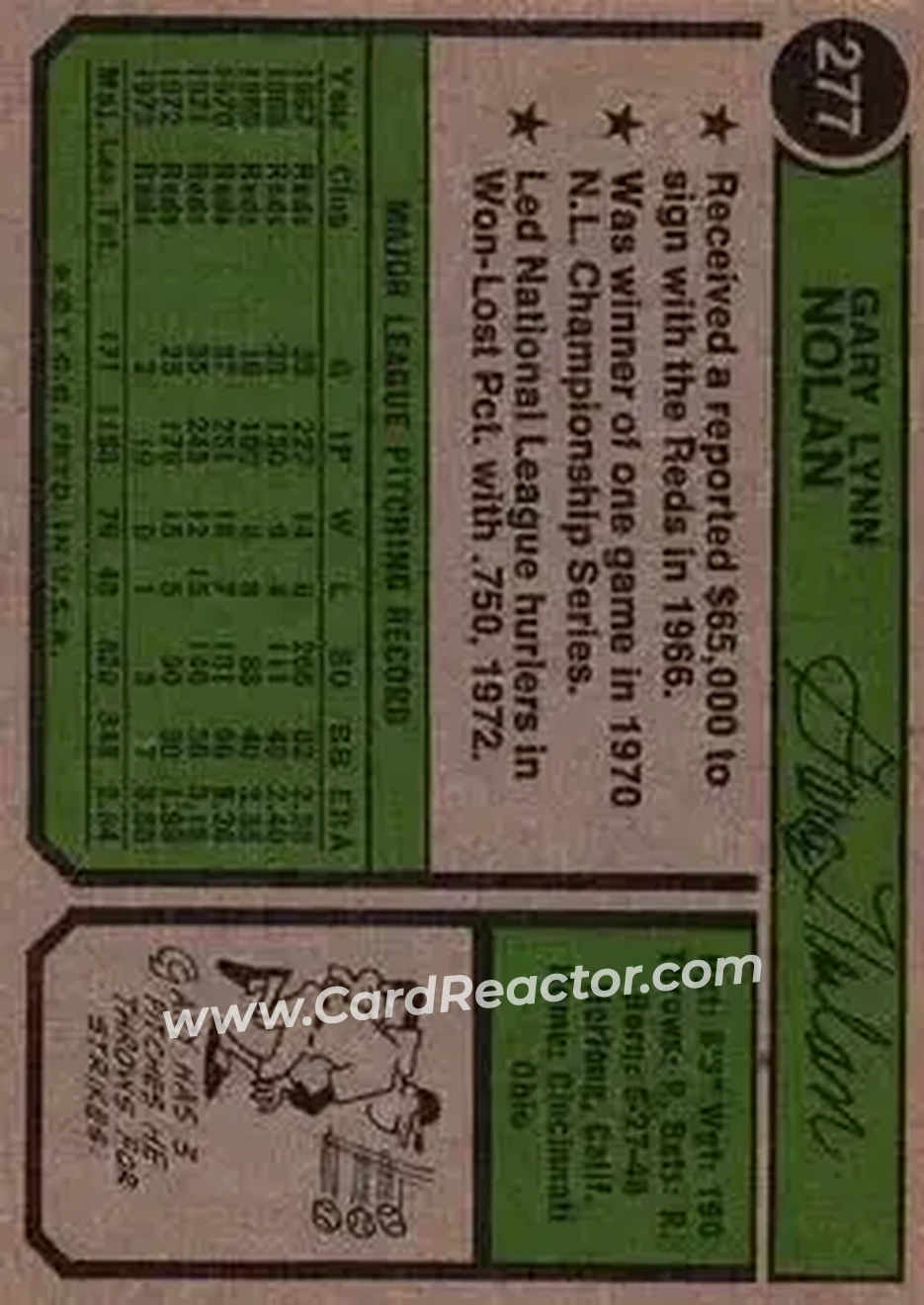Back of Gary Nolan