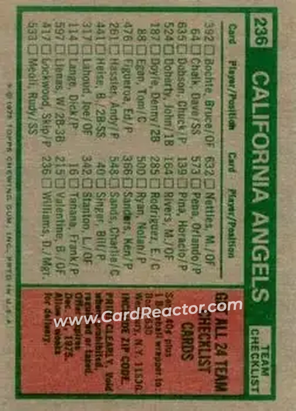 Back of Card #236