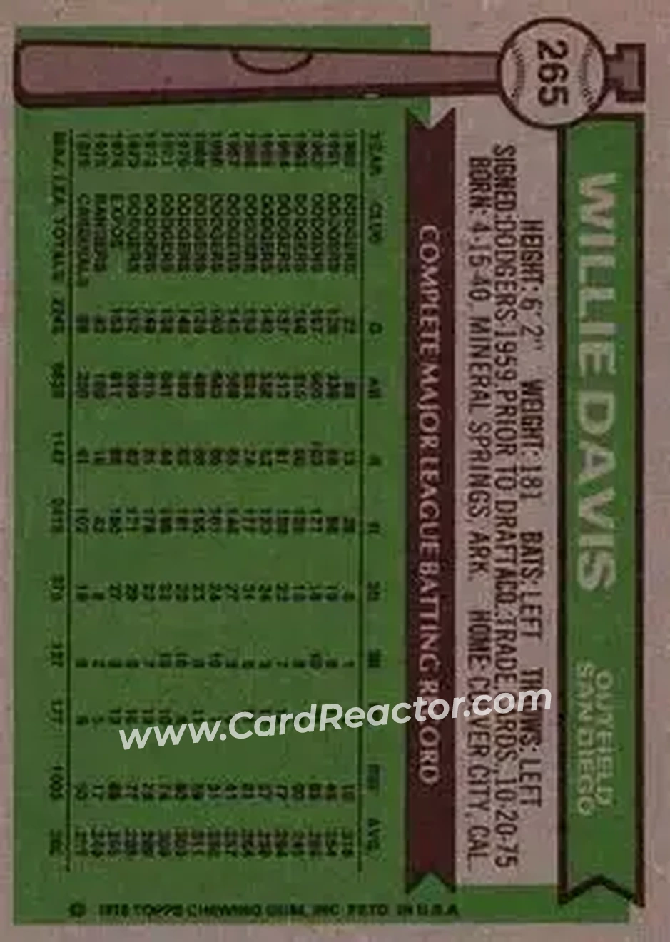 Back of Willie Davis