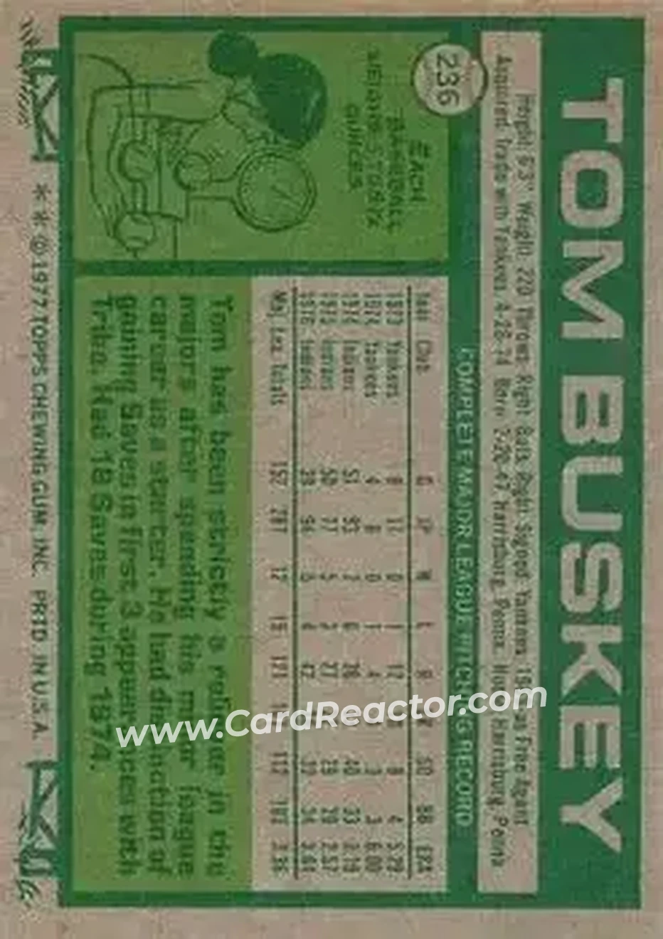 Back of Tom Buskey