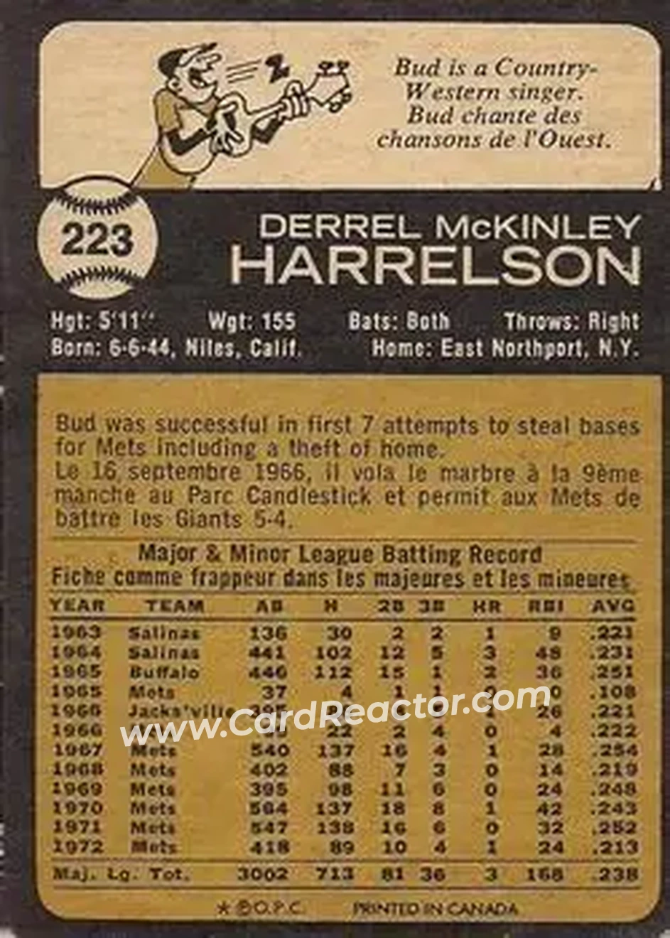 Back of Bud Harrelson