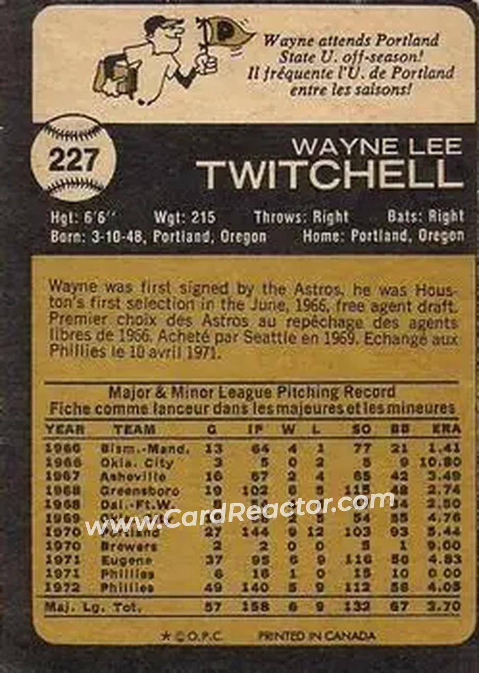 Back of Wayne Twitchell