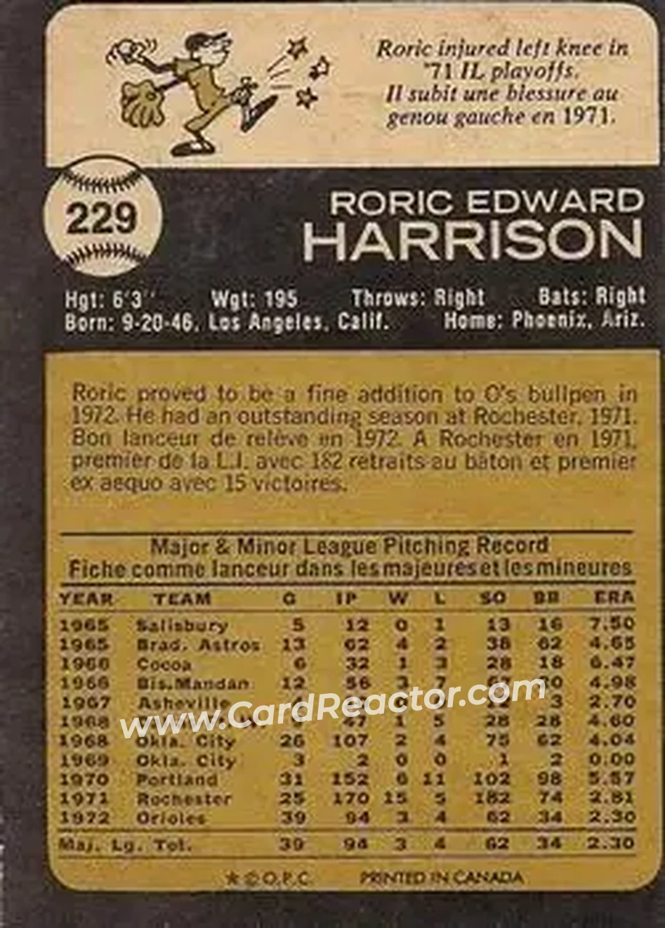 Back of Roric Harrison