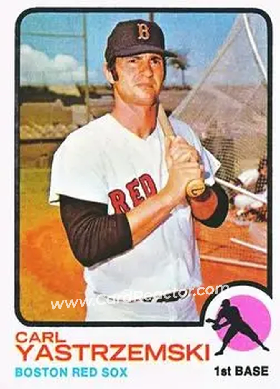 Front of Carl Yastrzemski