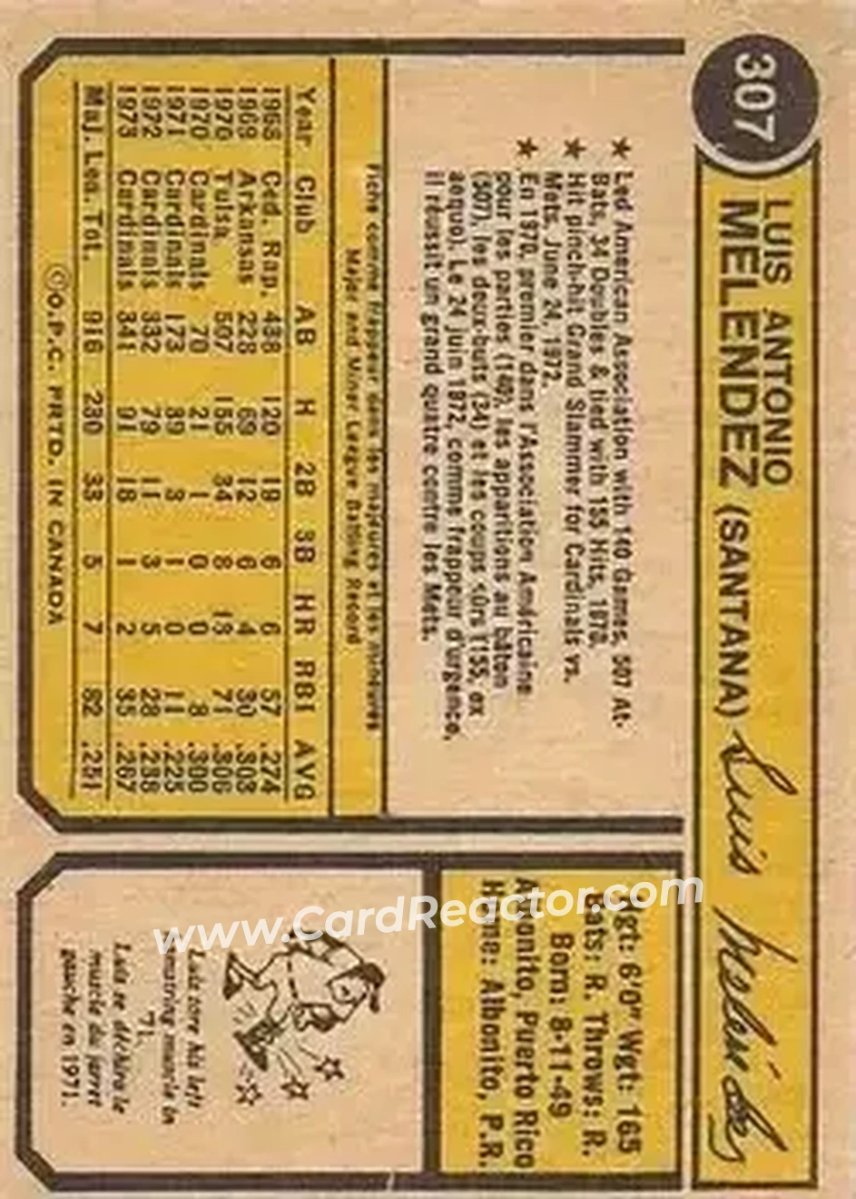 Back of Luis Melendez