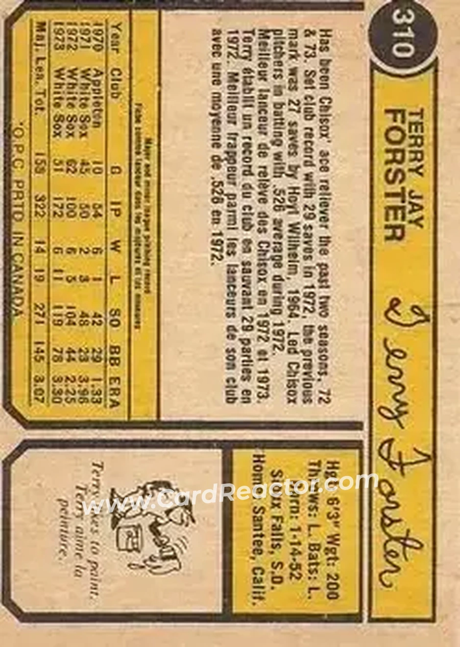 Back of Terry Forster