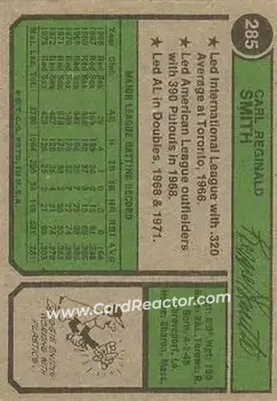 Back of Reggie Smith
