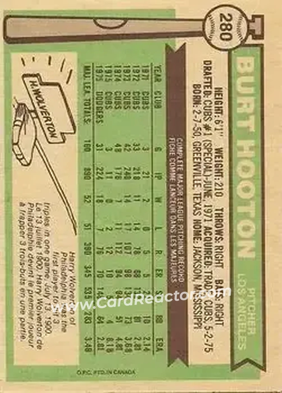 Back of Burt Hooton