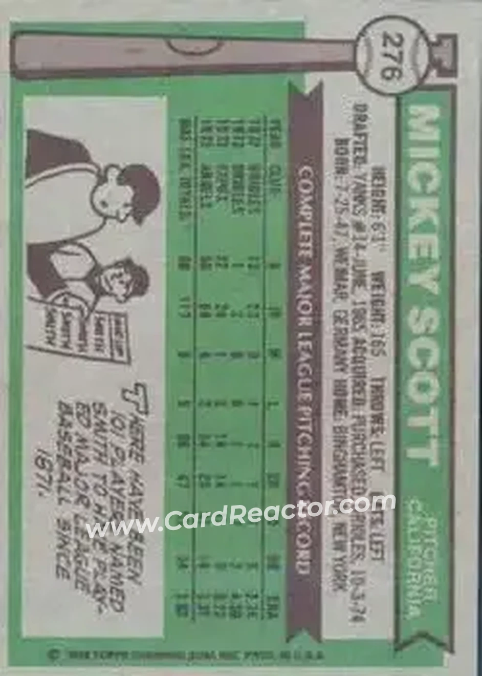 Back of Mickey Scott