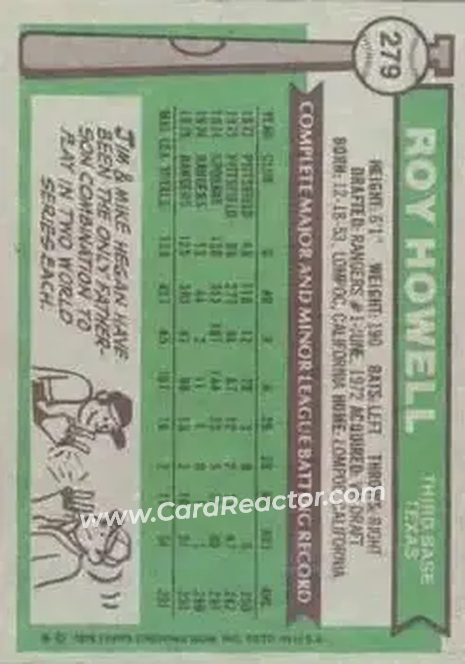 Back of Roy Howell