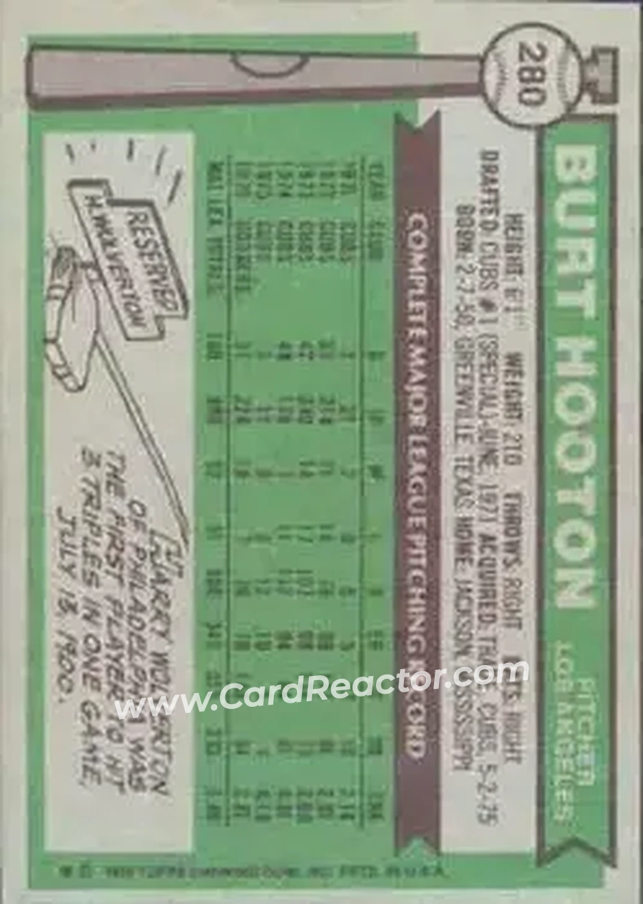 Back of Burt Hooton