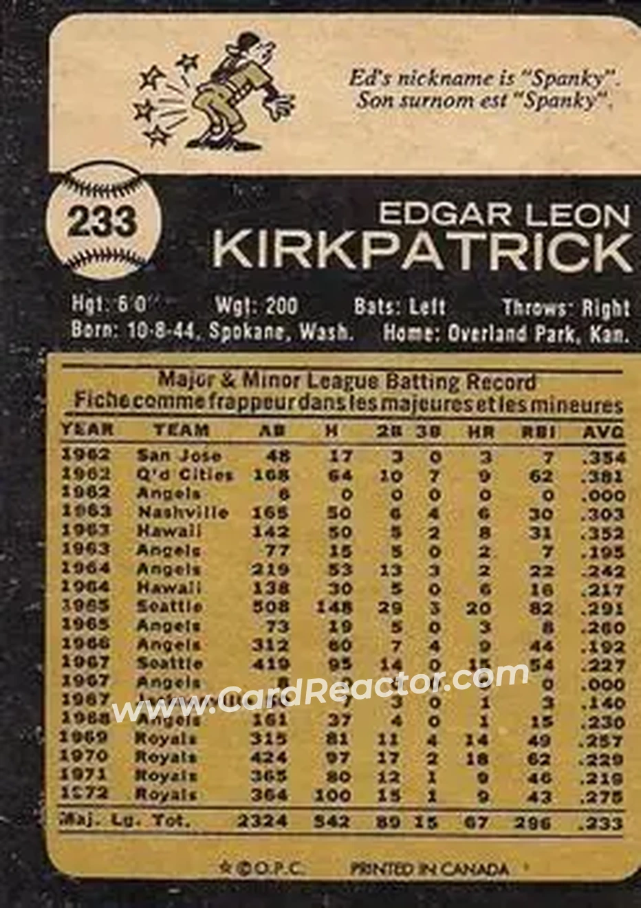 Back of Ed Kirkpatrick