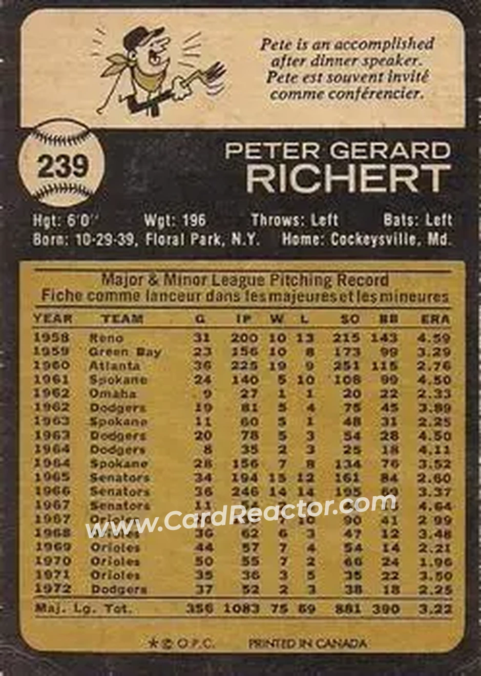 Back of Pete Richert
