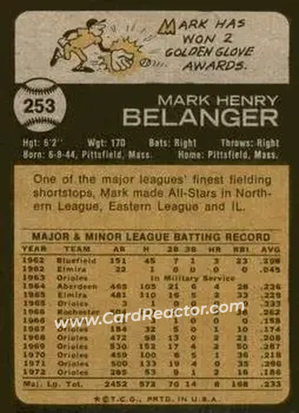 Back of Mark Belanger