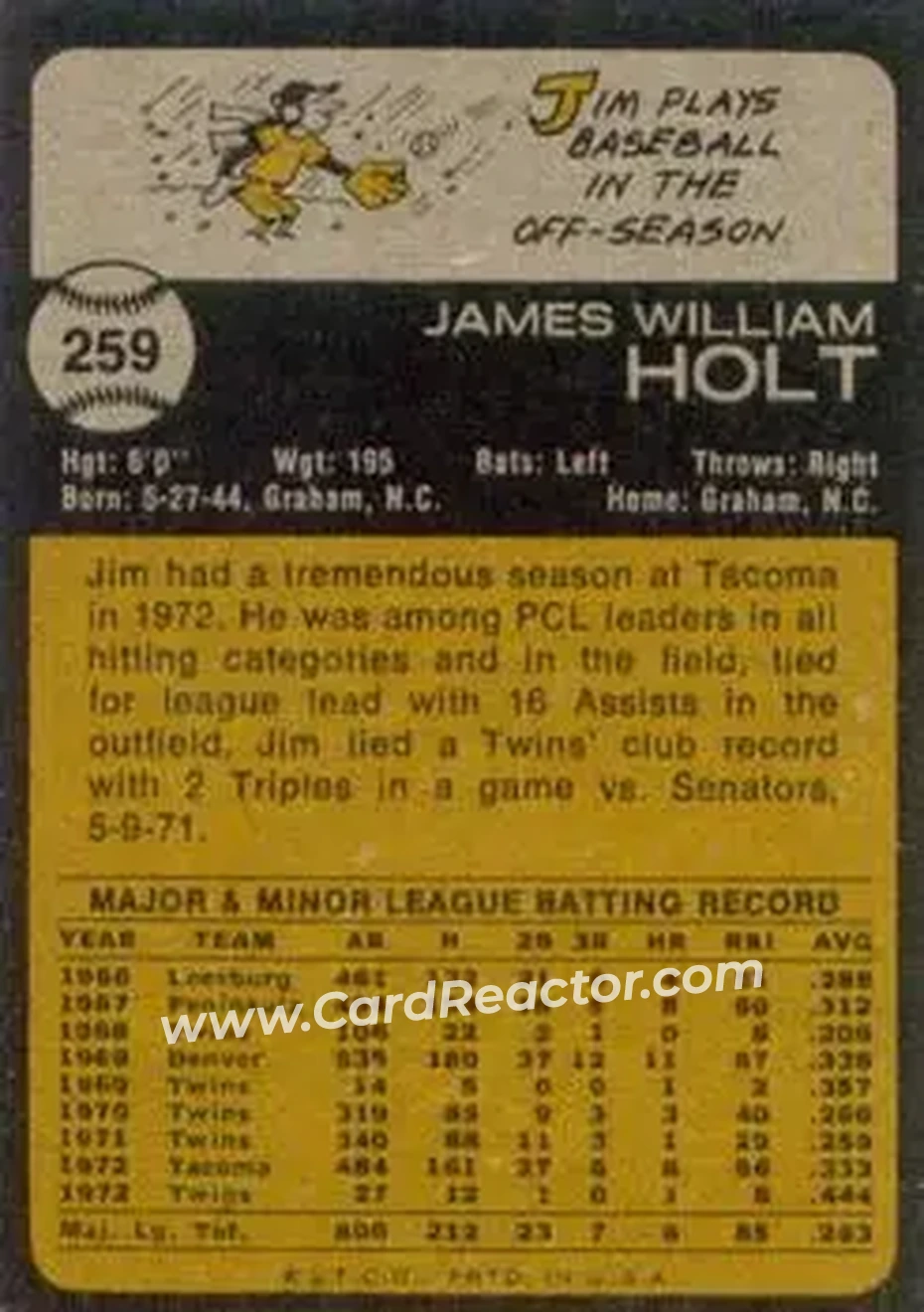 Back of Jim Holt
