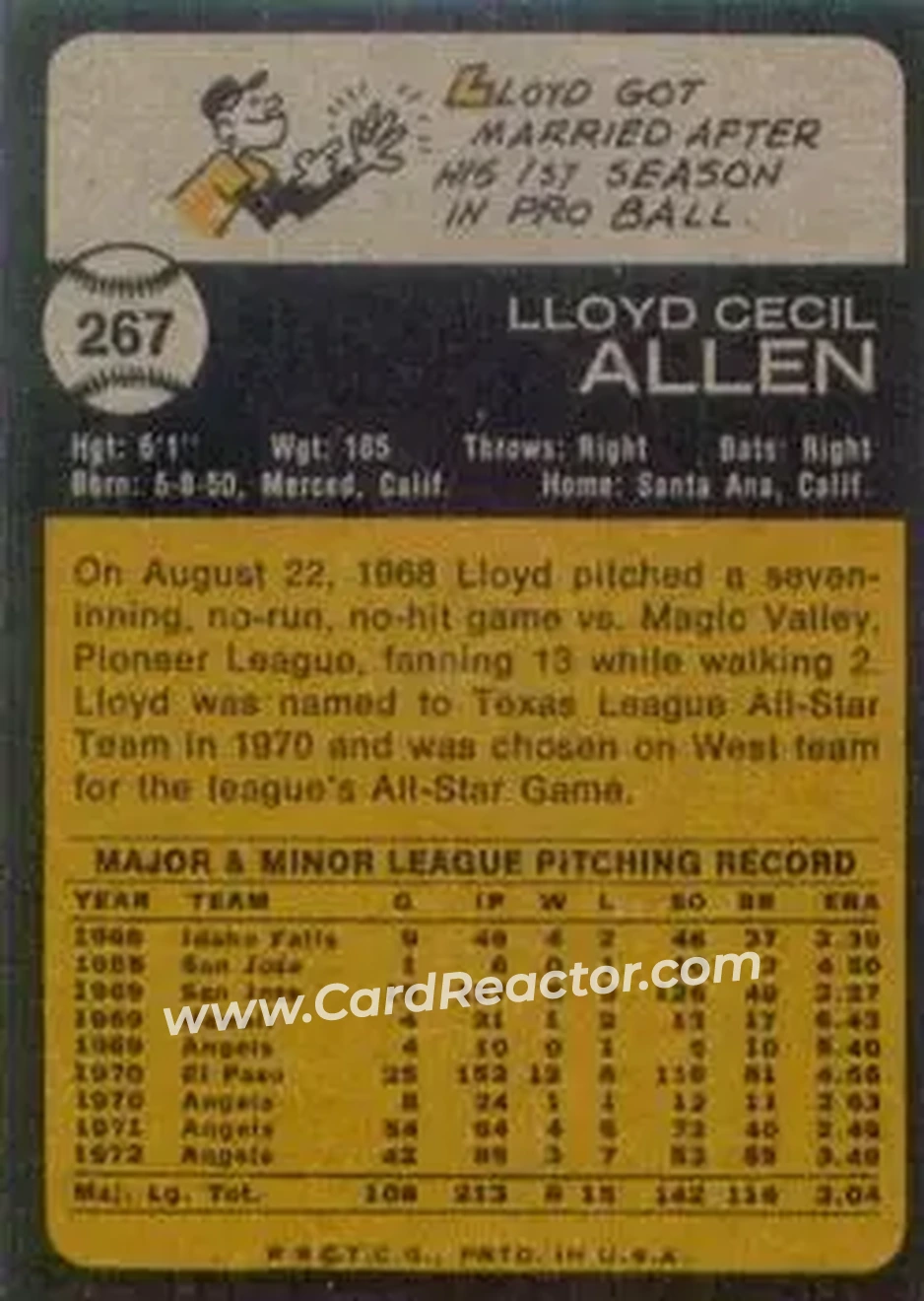 Back of Lloyd Allen