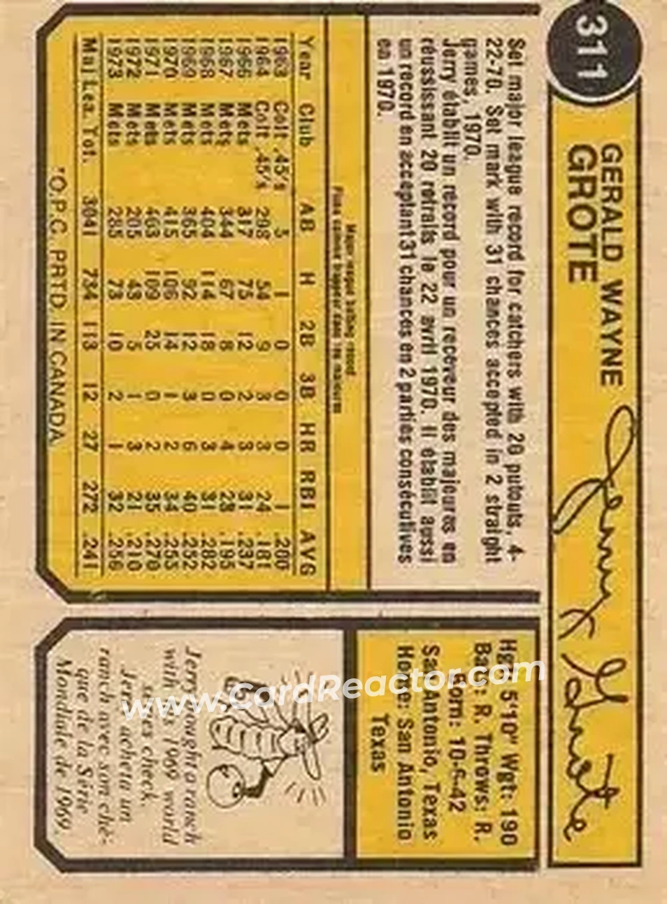 Back of Jerry Grote