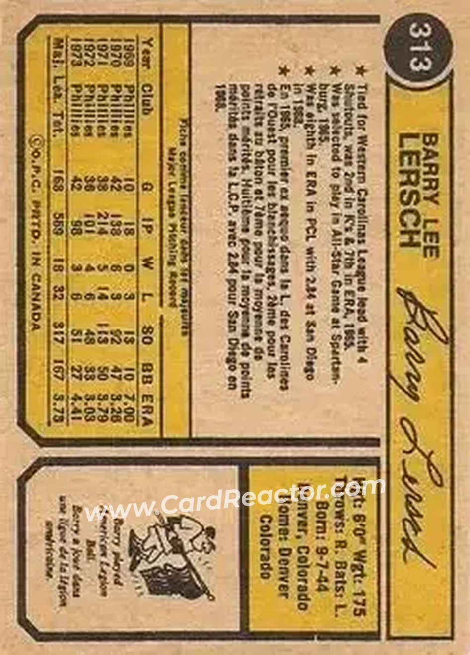 Back of Barry Lersch