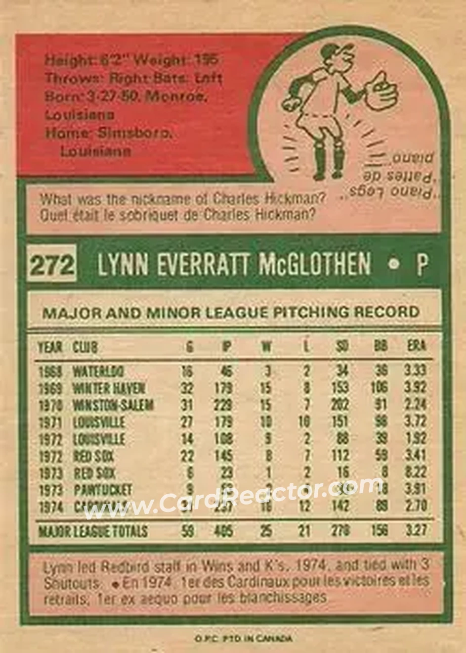 Back of Lynn McGlothen