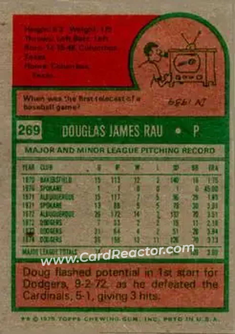 Back of Doug Rau
