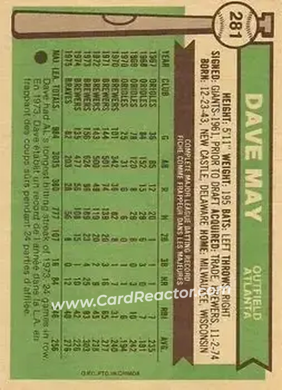 Back of Dave May