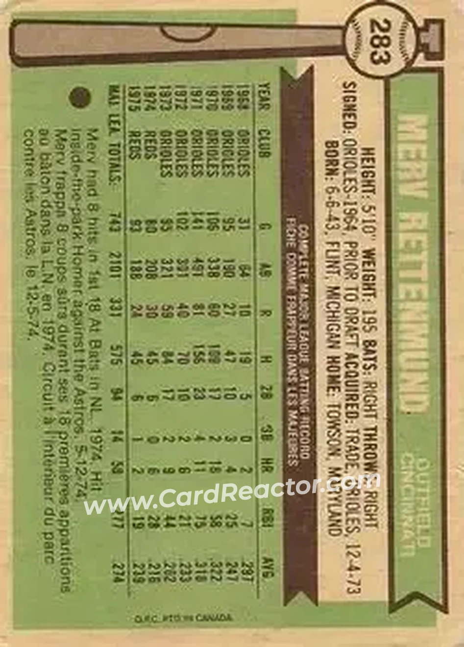 Back of Merv Rettenmund