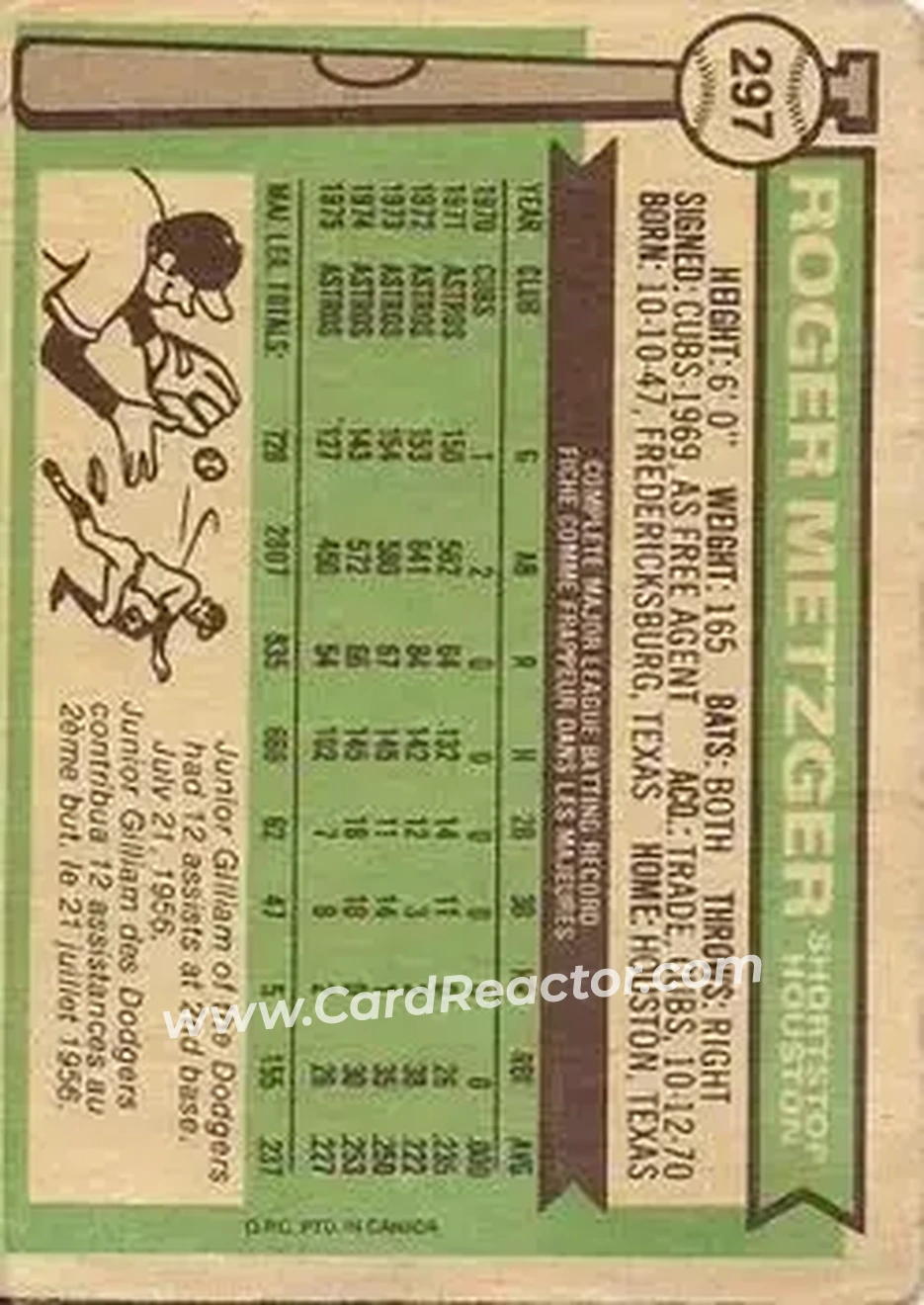 Back of Roger Metzger