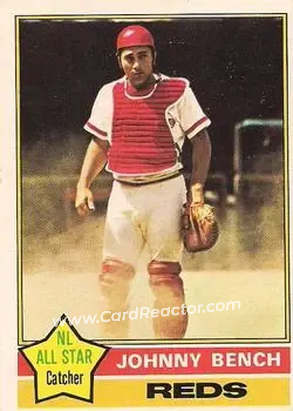 Front of Johnny Bench