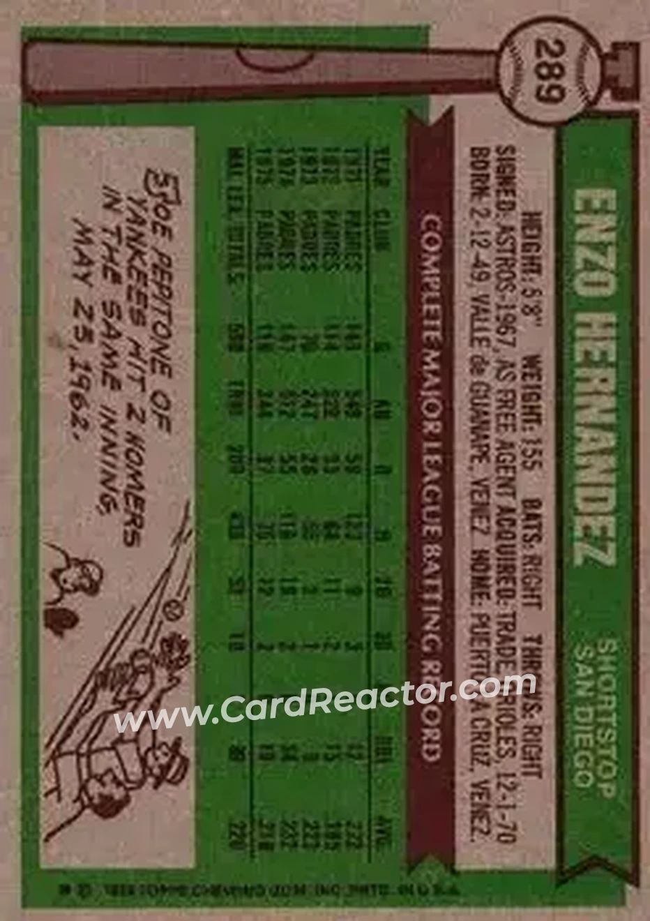 Back of Enzo Hernandez