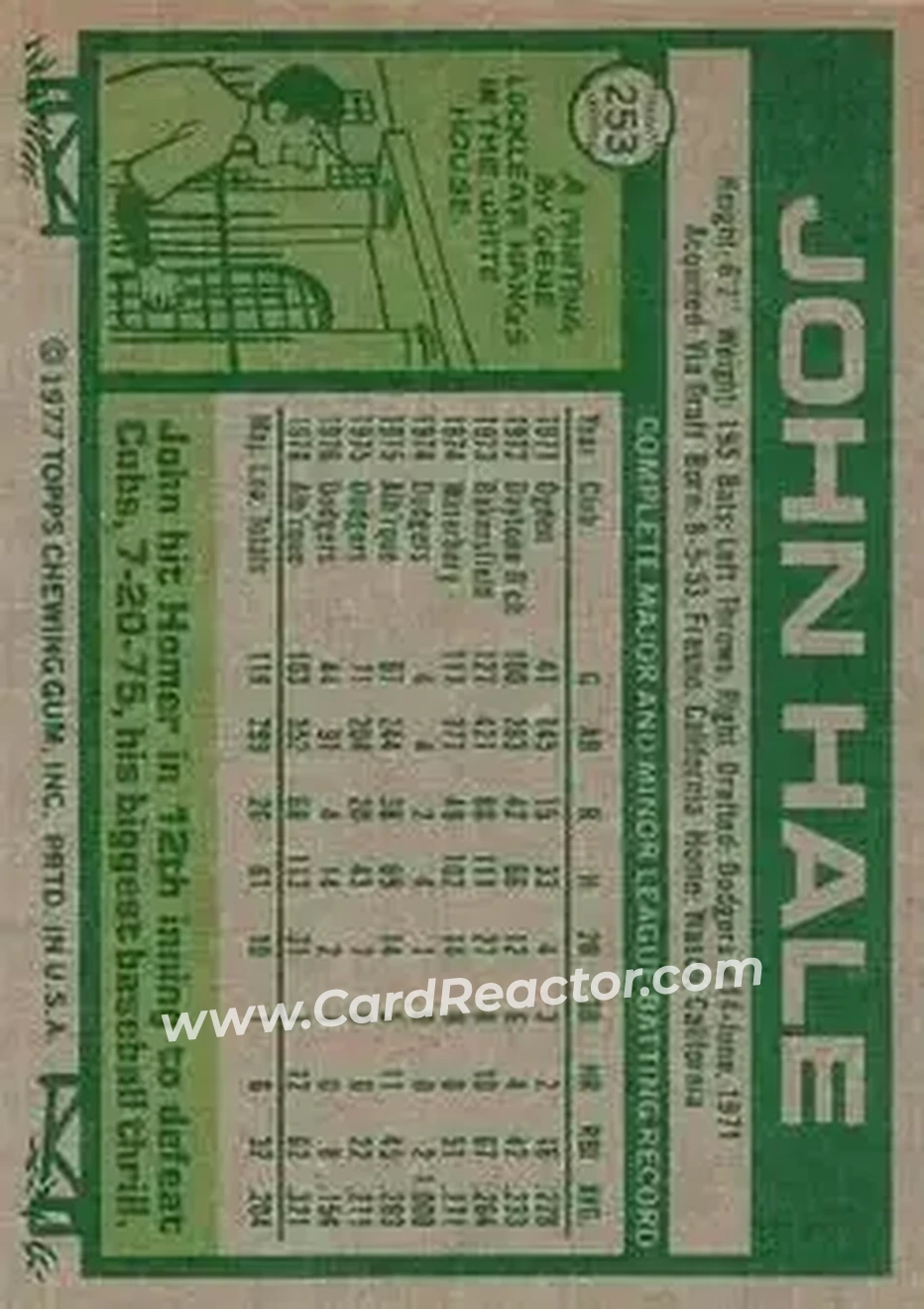 Back of John Hale