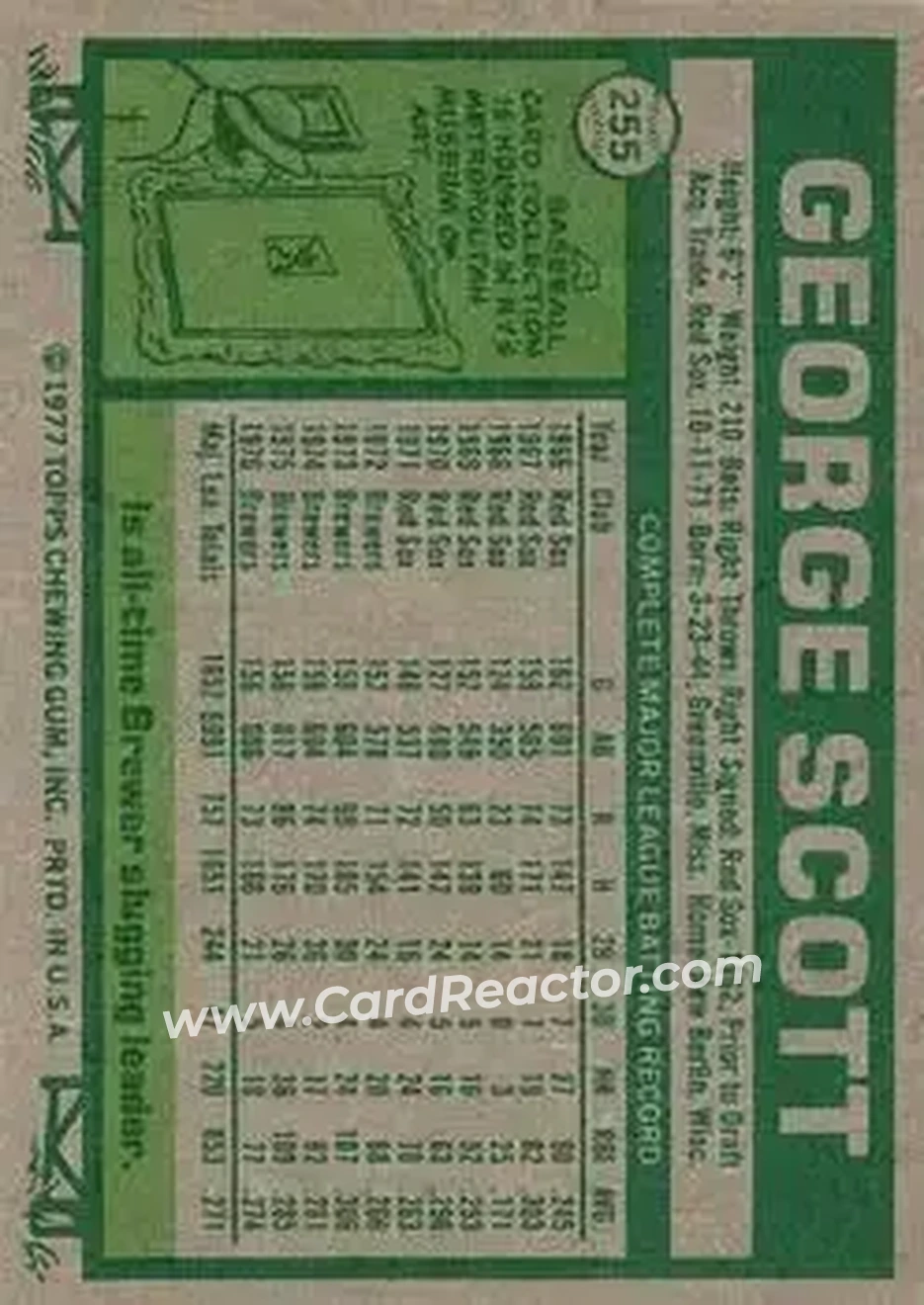Back of George Scott