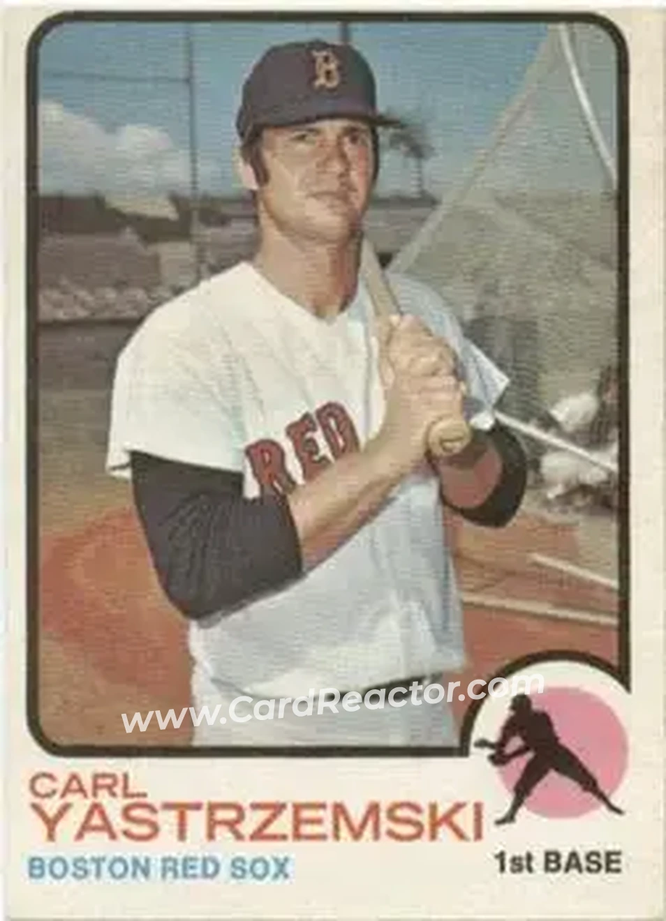 Front of Carl Yastrzemski