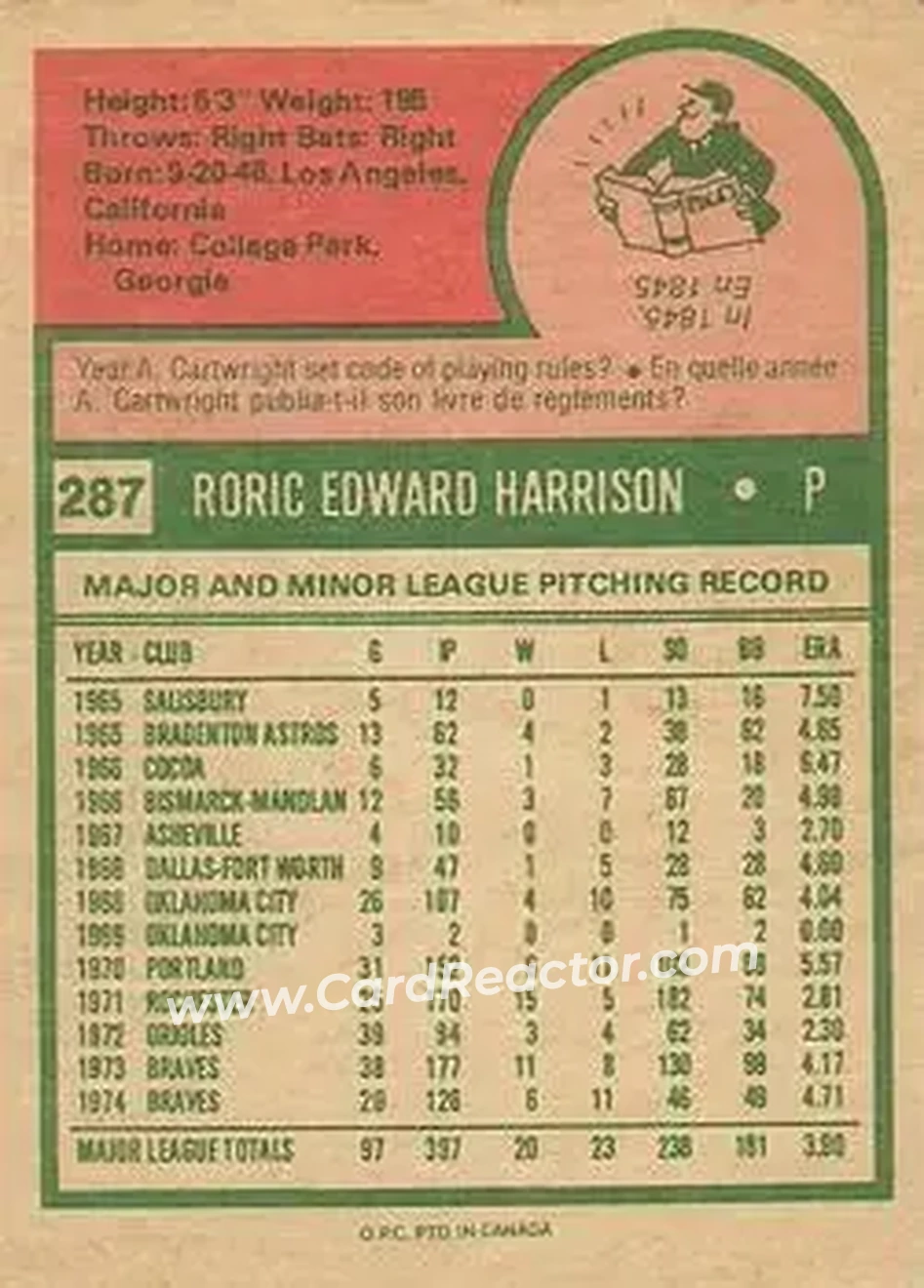 Back of Roric Harrison