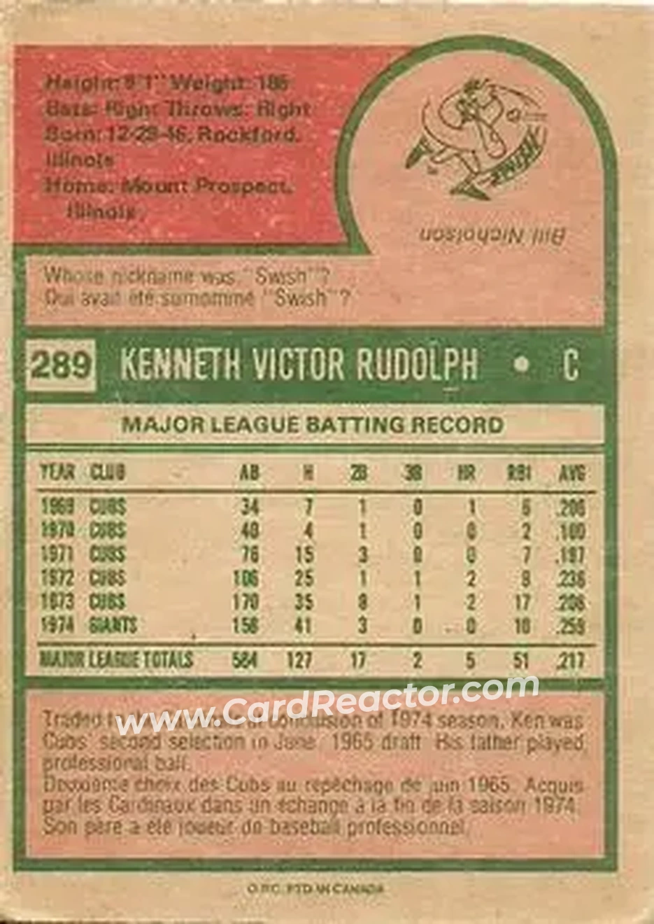 Back of Ken Rudolph