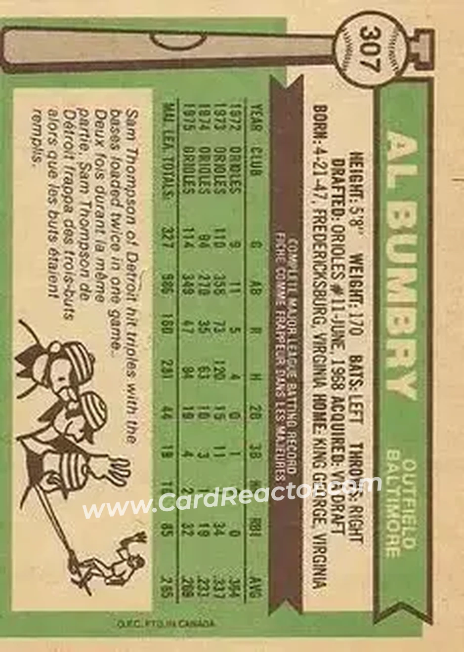 Back of Al Bumbry