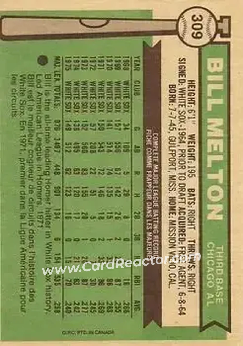 Back of Bill Melton