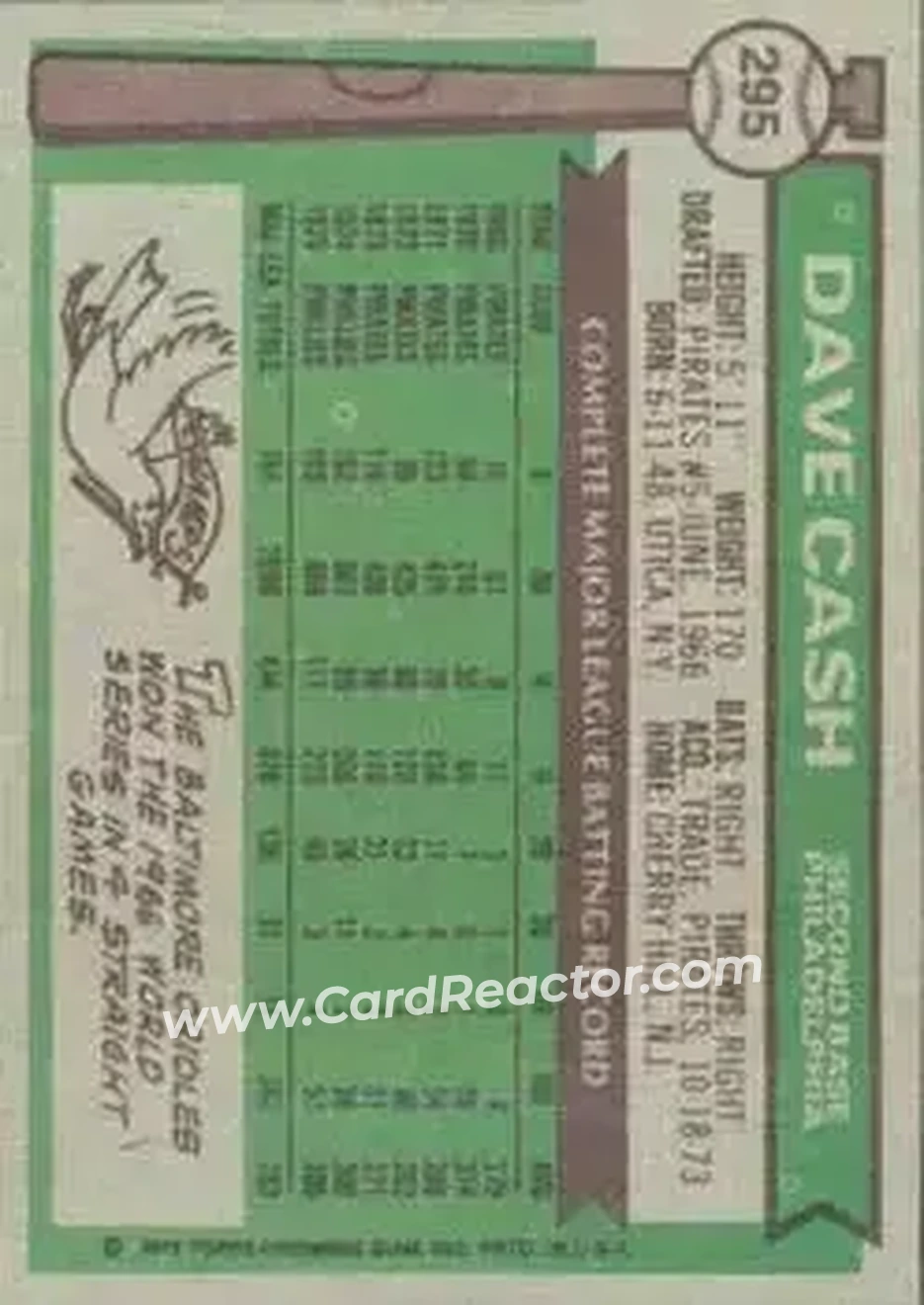 Back of Dave Cash