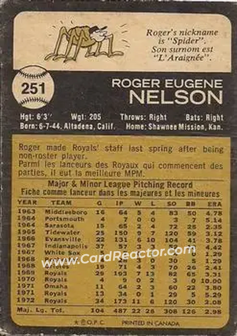 Back of Roger Nelson