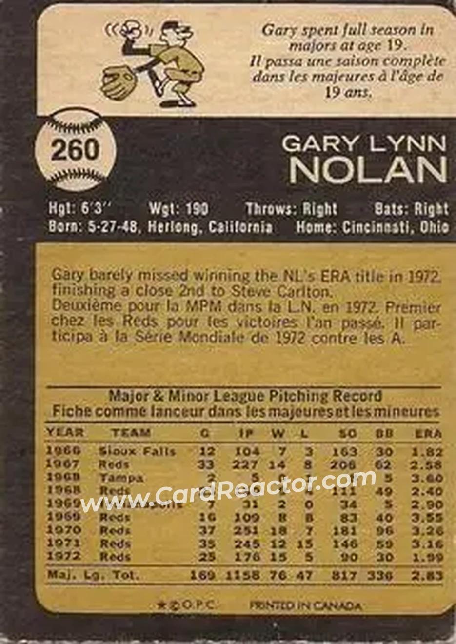 Back of Gary Nolan