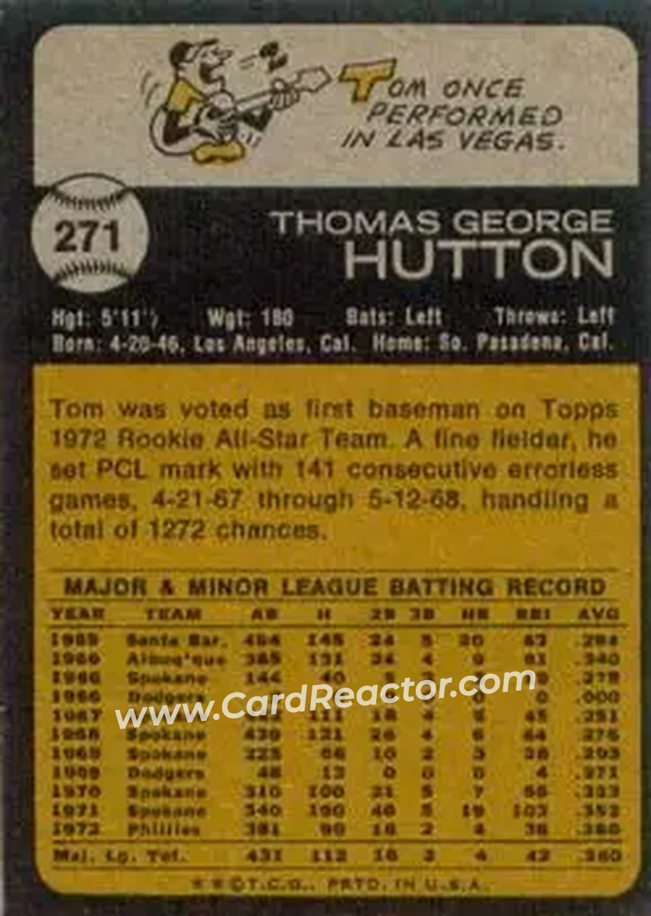 Back of Tom Hutton