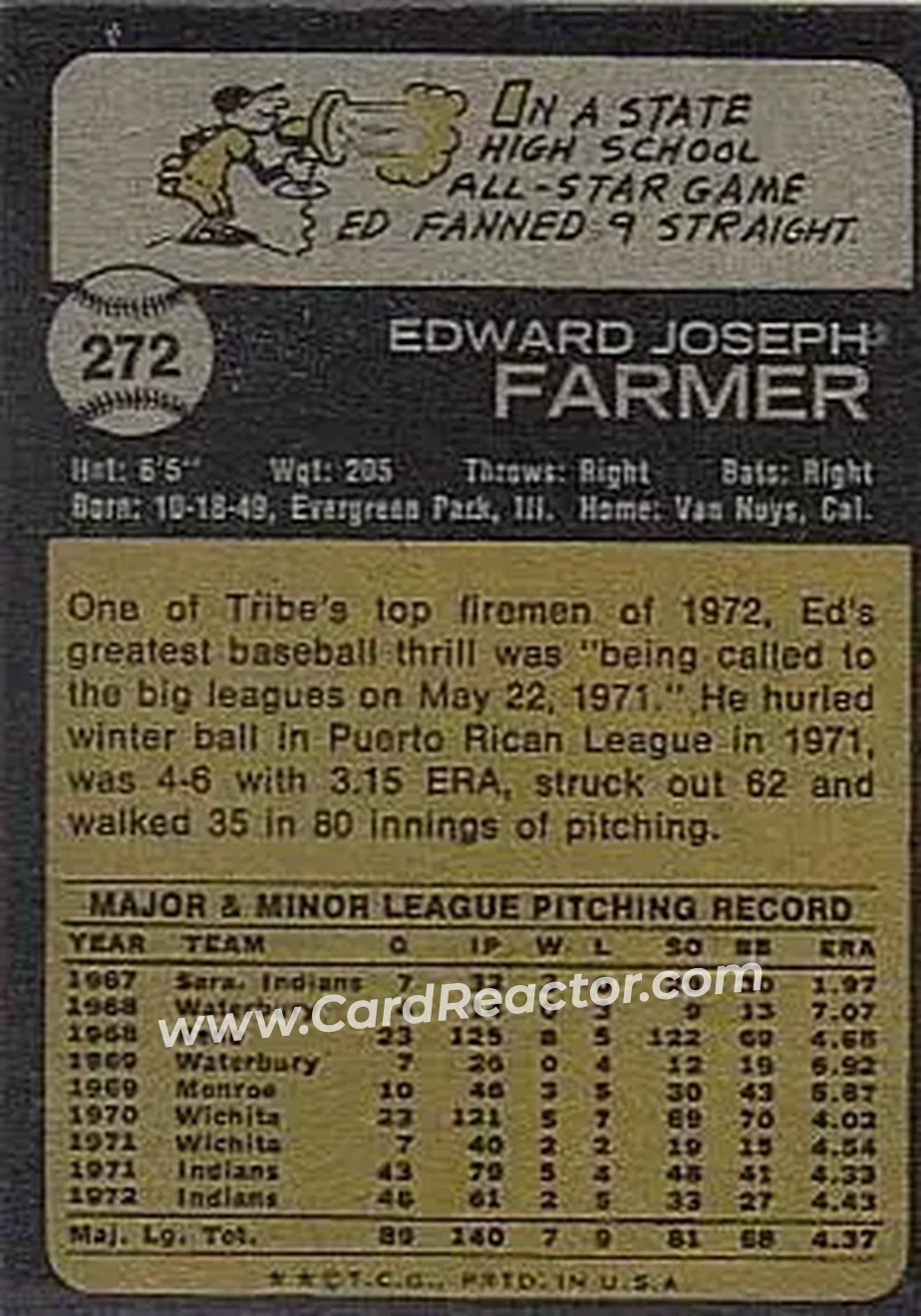 Back of Ed Farmer