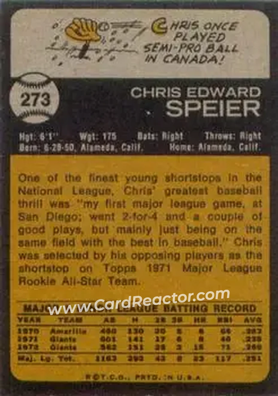 Back of Chris Speier