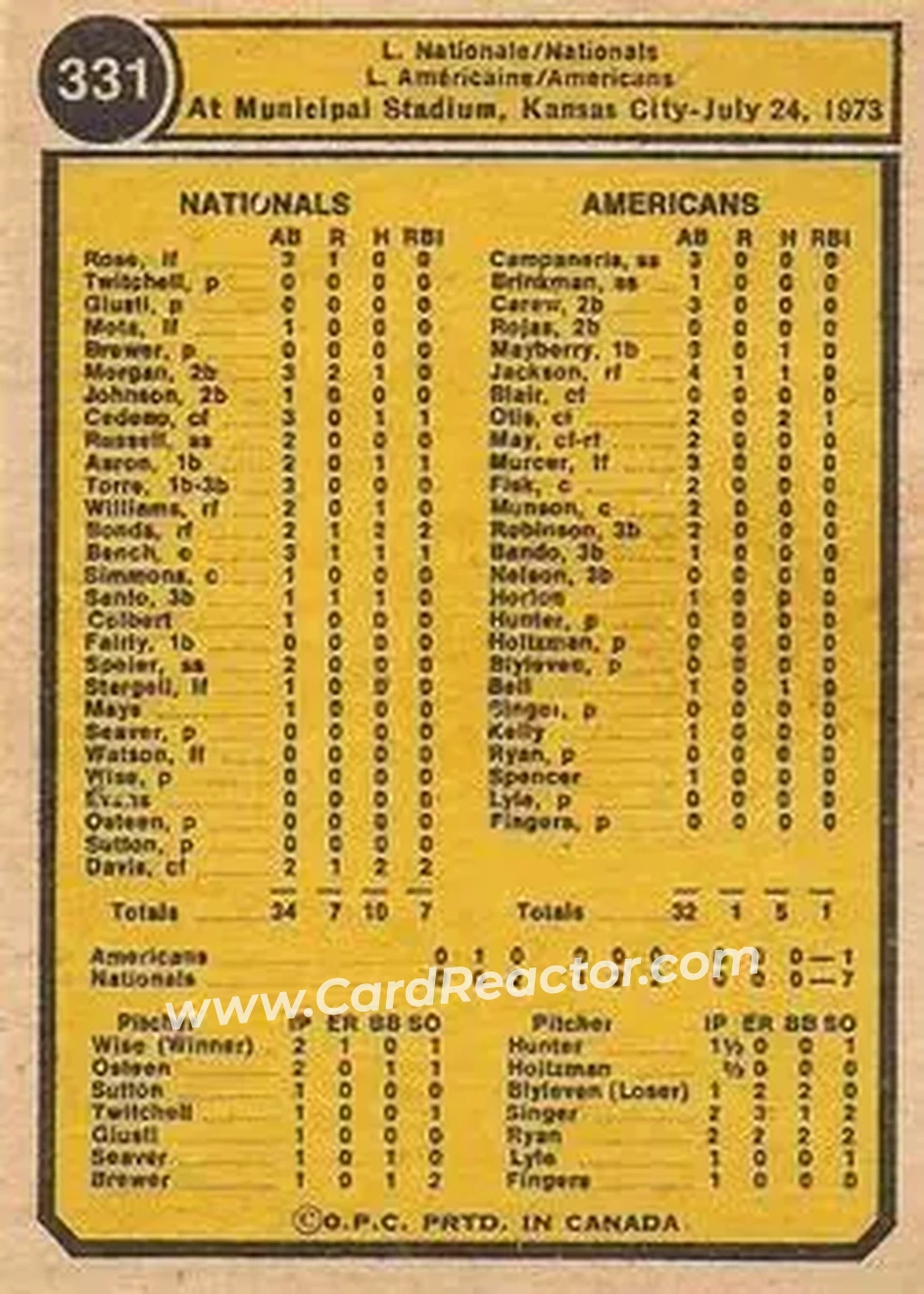 Back of Card #331