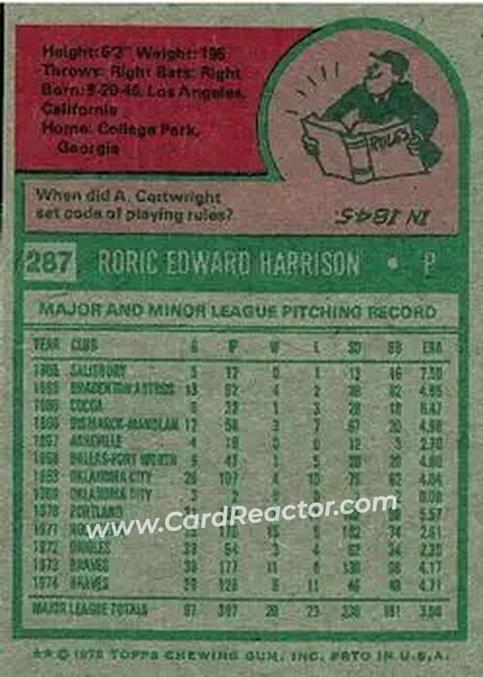 Back of Roric Harrison