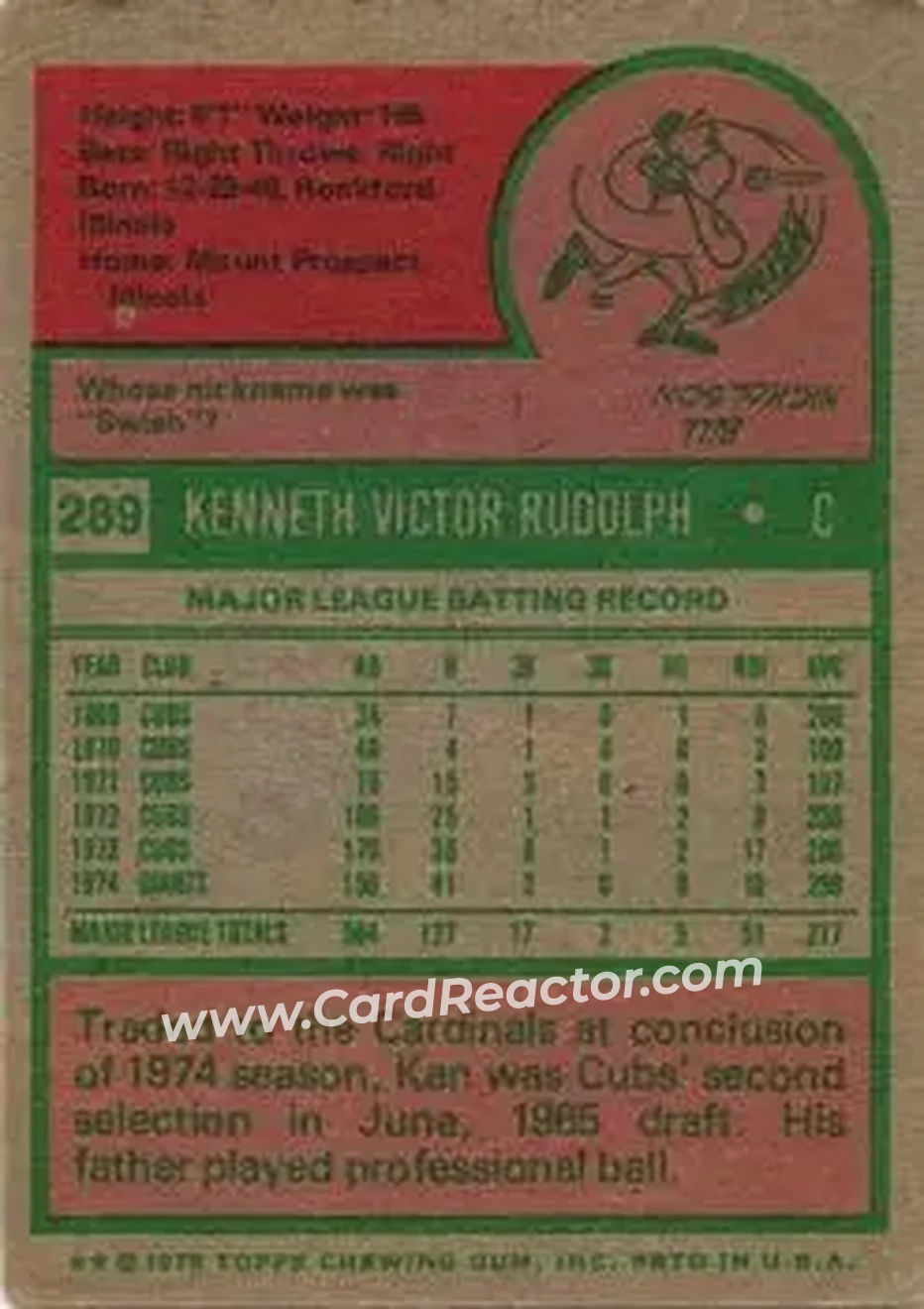 Back of Ken Rudolph