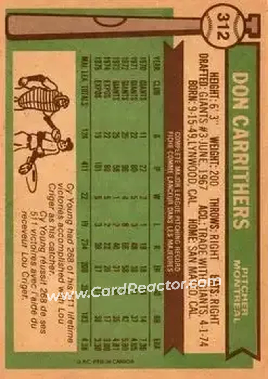 Back of Don Carrithers